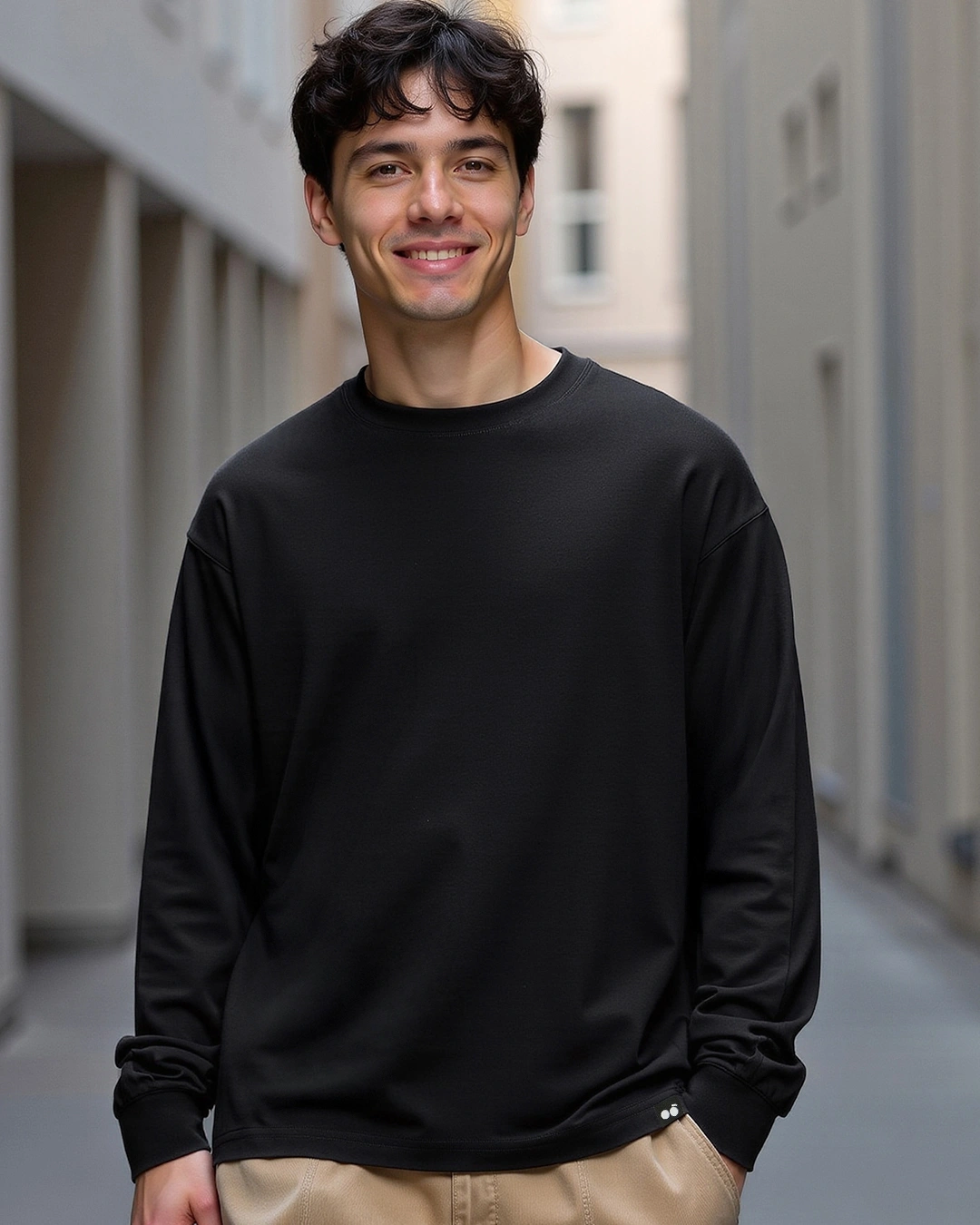 Men Black Tshirt Full Sleeves