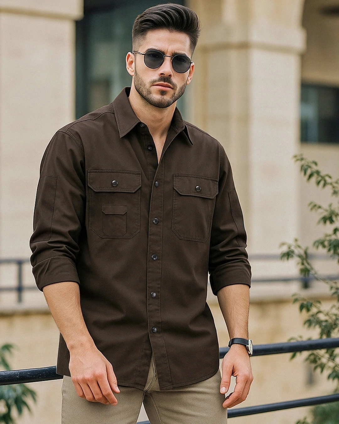 Men Brown Viral Shirt