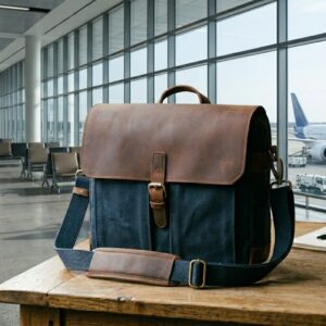 Premium Heritage-Style Canvas Travel Laptop Bag