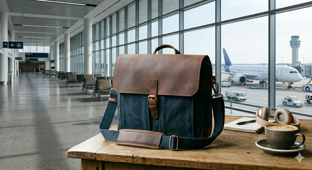 Premium Heritage-Style Canvas Travel Laptop Bag
